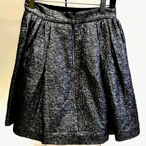 BN W/o Tags Kate Spade ♠️ Aimee Skirt All that Glitters Gunmetal Size 00 Women’s - Picture 3 of 11
